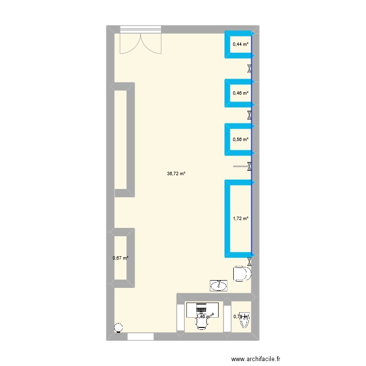 PLAN MAS RAPPORT DE STAGE. Plan de 8 pièces et 43 m2