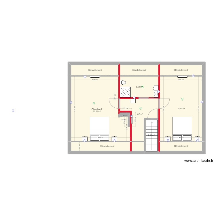 Marion. Plan de 10 pièces et 73 m2