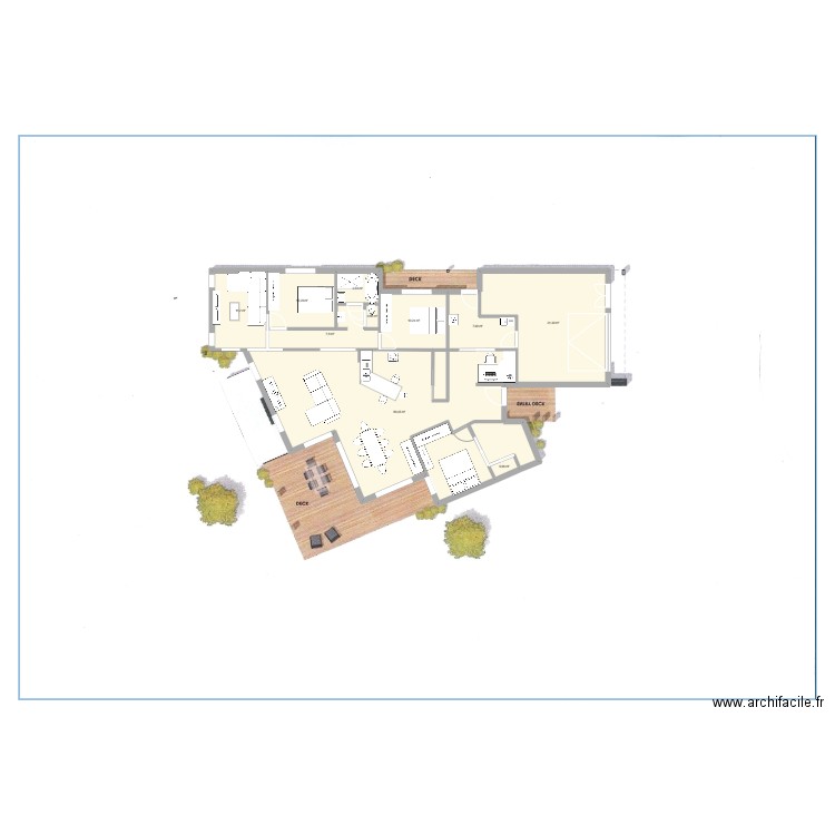 maison2. Plan de 10 pièces et 165 m2