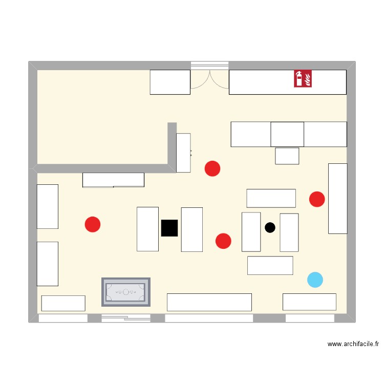 plan barni. Plan de 1 pièce et 69 m2