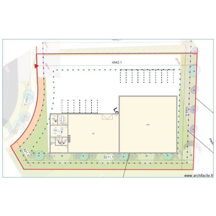 projet 1. Plan de 15 pièces et 982 m2