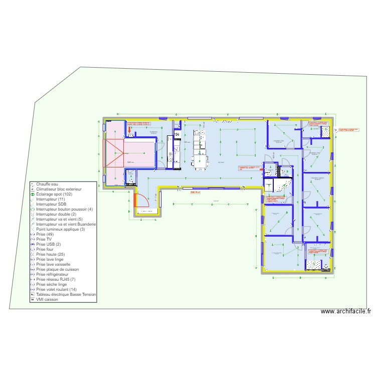 20 chemin des Ormes - 03110 Cognat Lyonne - Schéma Electrique. Plan de 19 pièces et 231 m2