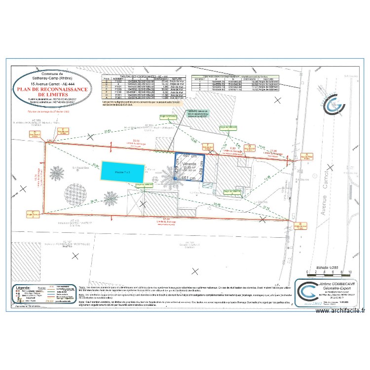 masse scan. Plan de 1 pièce et 20 m2