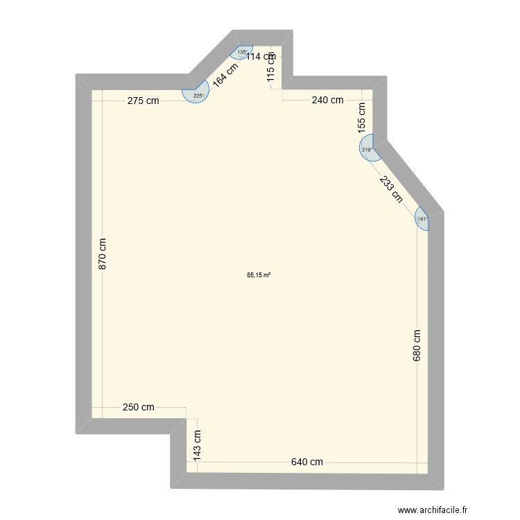 Lot 102 - 63 Raymond Poincré . Plan de 1 pièce et 85 m2