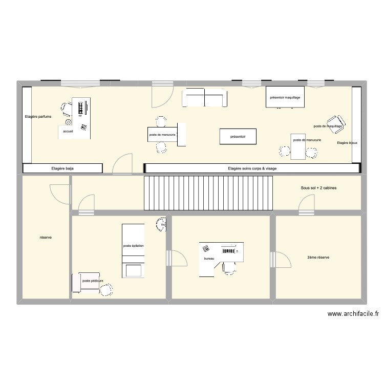 plan d'entreprise. Plan de 6 pièces et 178 m2