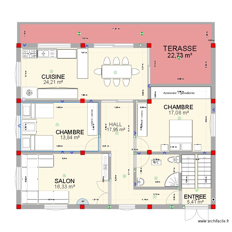 tamadhaght n'verkok 3. Plan de 7 pièces et 118 m2