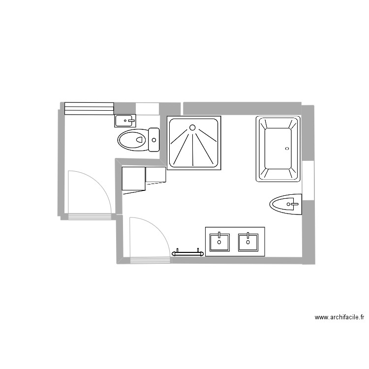 salle de bain perras 5. Plan de 0 pièce et 0 m2