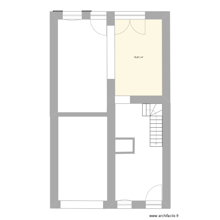 arbignieu. Plan de 1 pièce et 16 m2