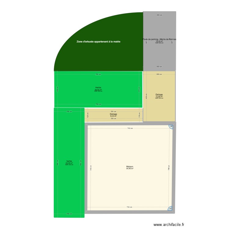 DP 1. Plan de 6 pièces et 136 m2