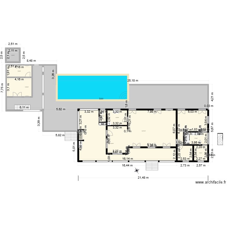 New 1101 plomberie. Plan de 11 pièces et 350 m2