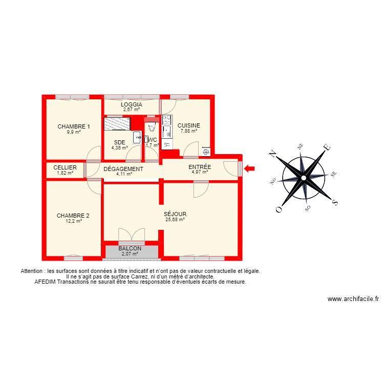 BI 21376 - . Plan de 16 pièces et 97 m2