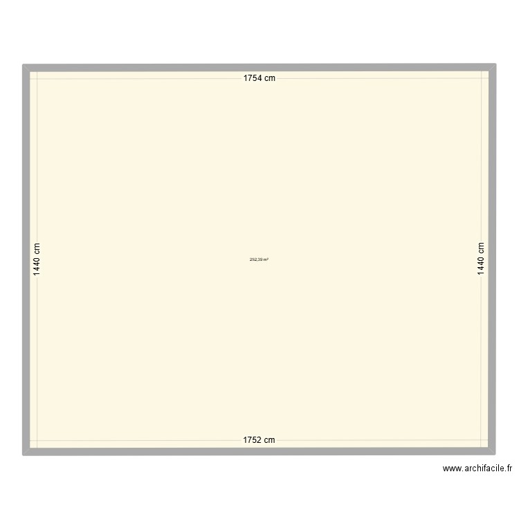 préau-chaumière. Plan de 1 pièce et 252 m2