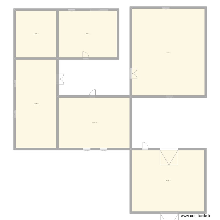 SELAMI123. Plan de 6 pièces et 402 m2