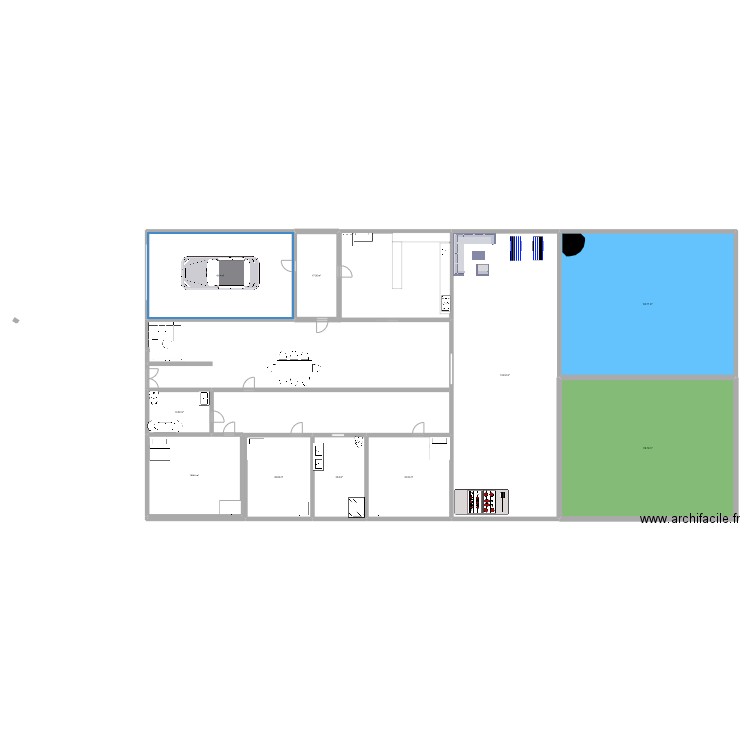 maison villa. Plan de 10 pièces et 600 m2