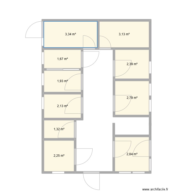 Vinon plan . Plan de 10 pièces et 24 m2