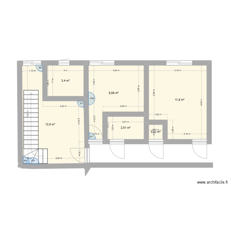 ch1. Plan de 6 pièces et 41 m2