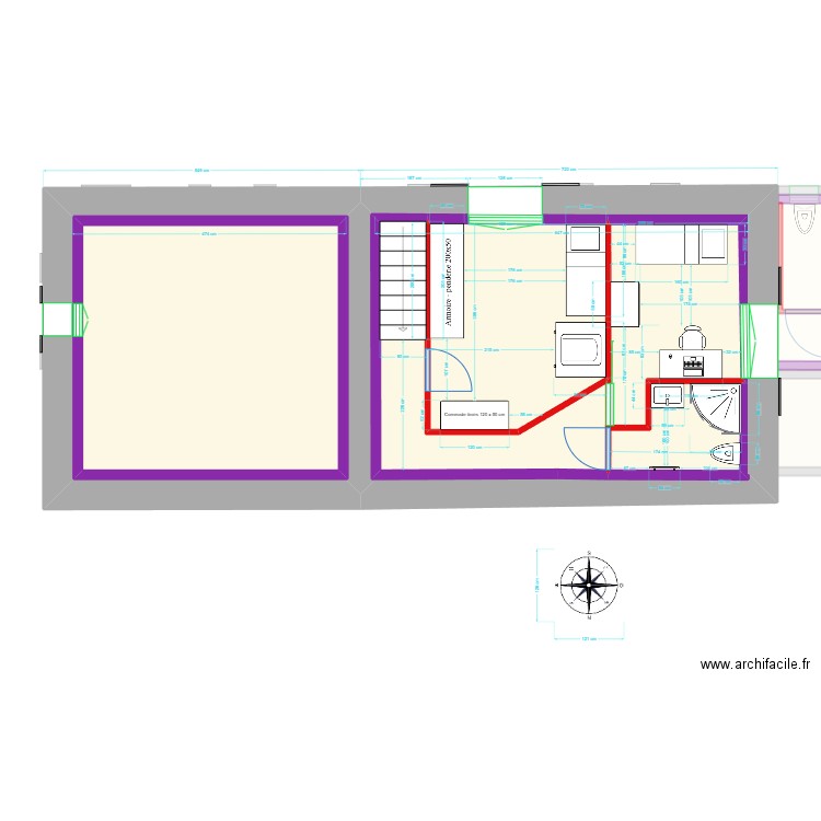 lucie 03. Plan de 16 pièces et 176 m2