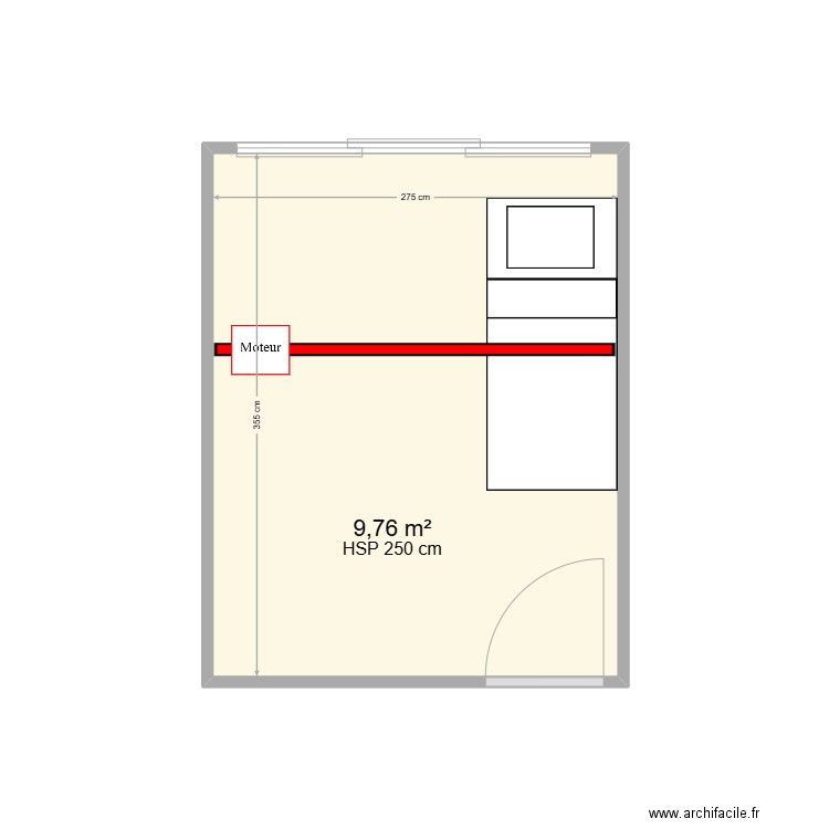 CASTAGNET CESTAS. Plan de 1 pièce et 10 m2