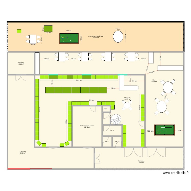 Strat et Jeux V3/i. Plan de 15 pièces et 569 m2