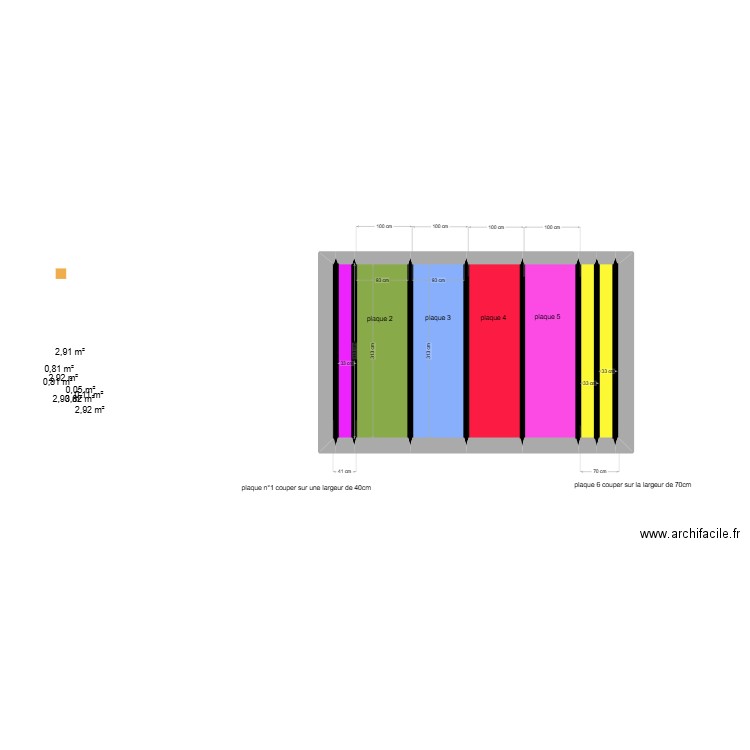 toit plat abri de jardin. Plan de 9 pièces et 14 m2