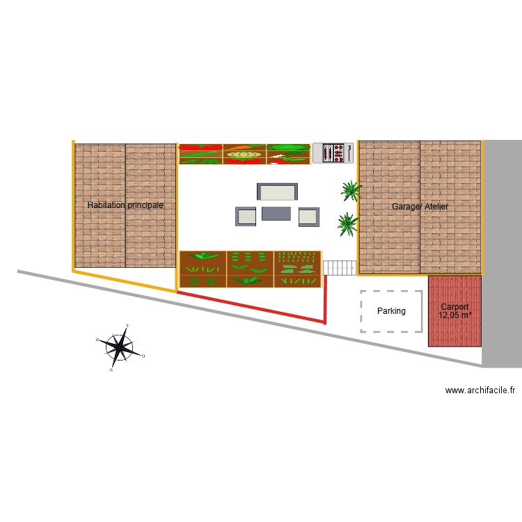 Carport 2. Plan de 0 pièce et 0 m2