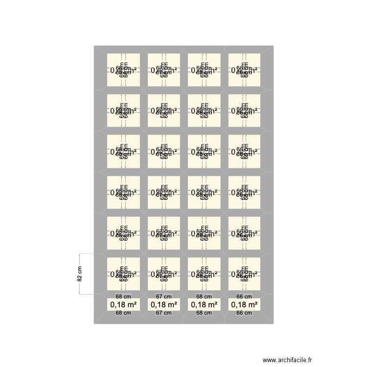 CHAMBRE. Plan de 28 pièces et 12 m2