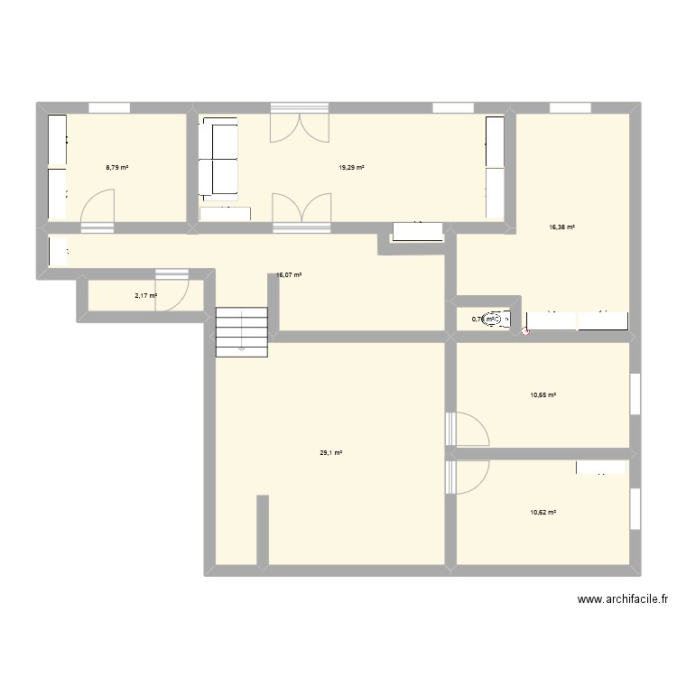 Les Milles 2. Plan de 9 pièces et 114 m2