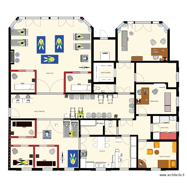 plan maison. Plan de 15 pièces et 248 m2