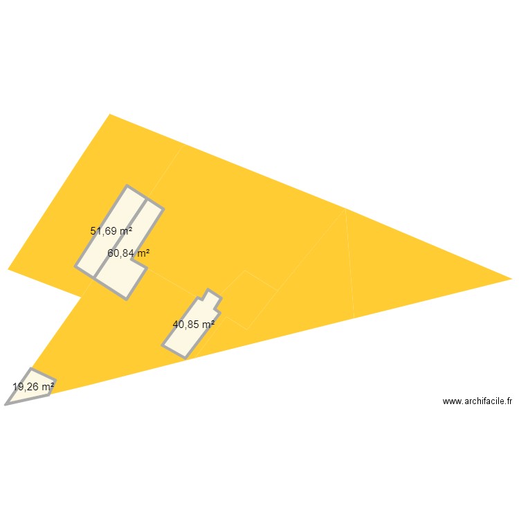 CADASTRE. Plan de 4 pièces et 173 m2