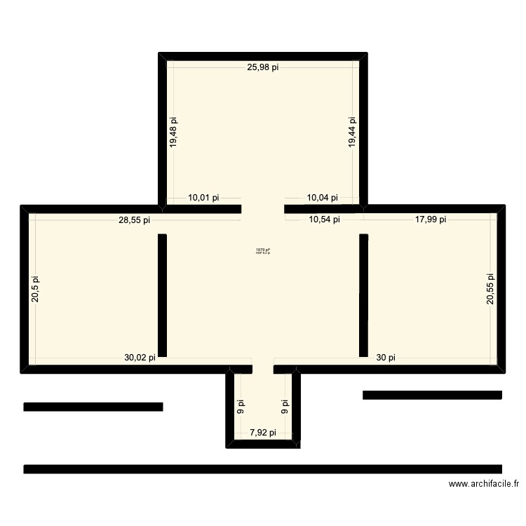 maison béton. Plan de 1 pièce et 175 m2