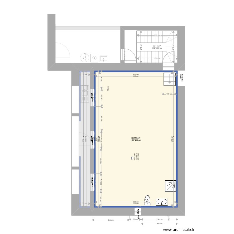 plan 0.2.6. Plan de 5 pièces et 181 m2