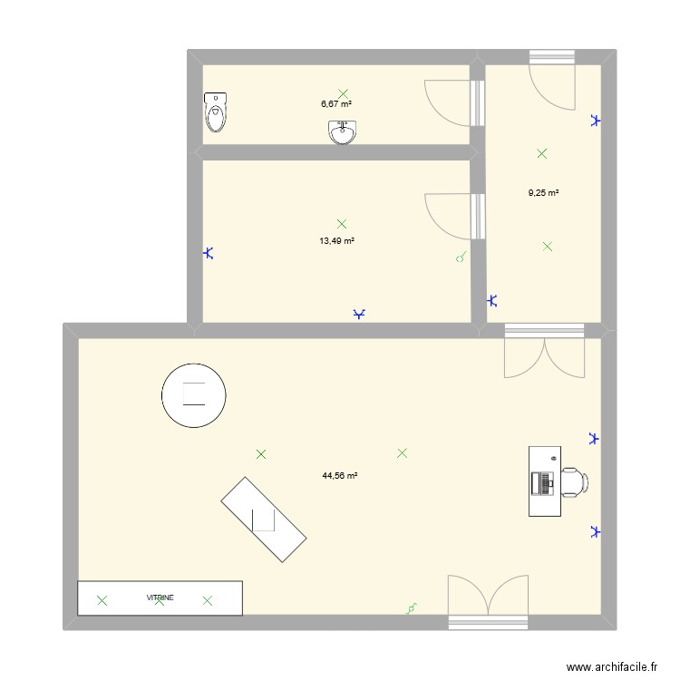 dilan. Plan de 4 pièces et 74 m2