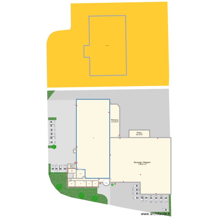 Actisol - BORNE ELEC. Plan de 32 pièces et 4430 m2