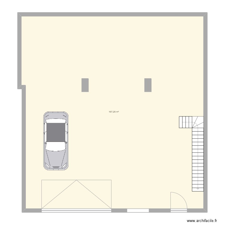 Maison perso. Plan de 1 pièce et 167 m2