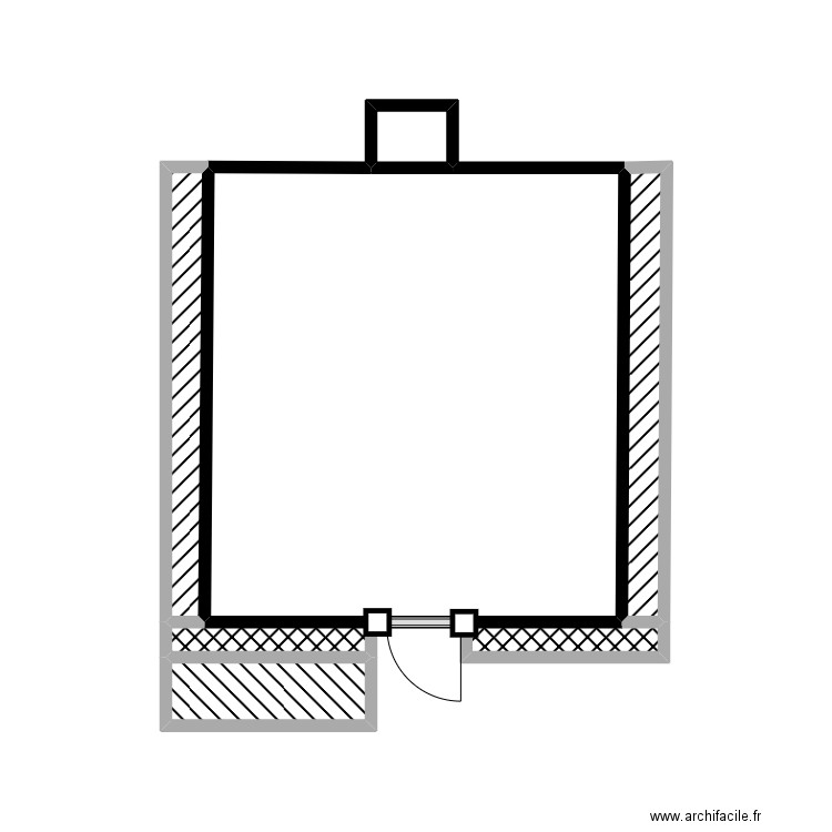 cave. Plan de 7 pièces et 21 m2