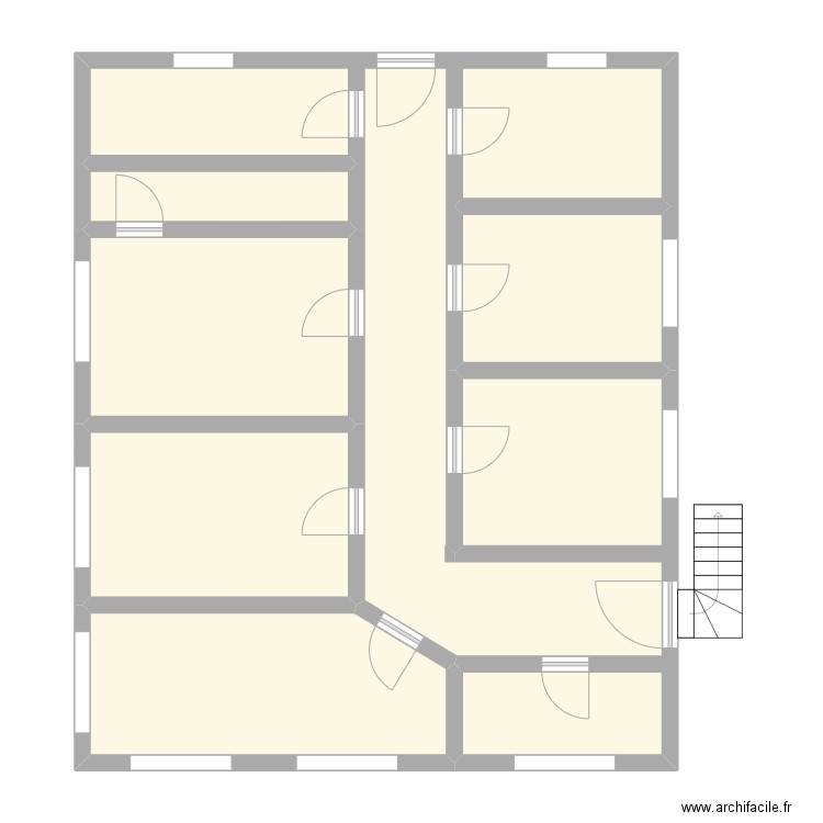 Plan maison Portugal. Plan de 6 pièces et 95 m2