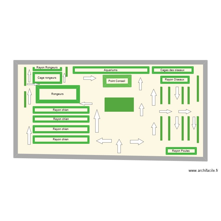 Plan animalerie . Plan de 12 pièces et 79 m2