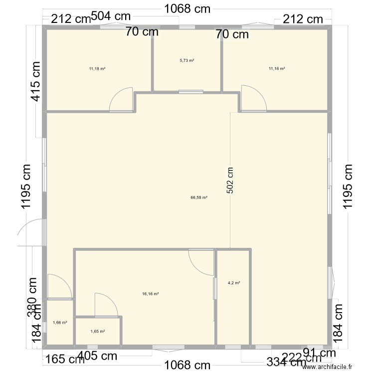M.Morel cotation. Plan de 8 pièces et 118 m2