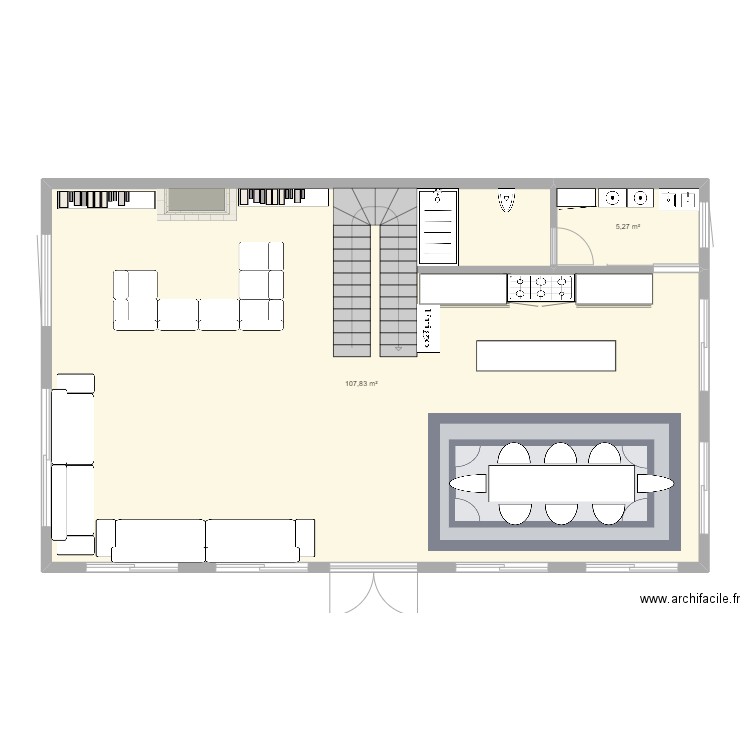 Saidia. Plan de 2 pièces et 113 m2