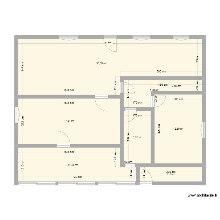 chauffage st clément. Plan de 7 pièces et 93 m2