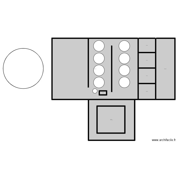 silo GAEC du pont. Plan de 9 pièces et 1021 m2