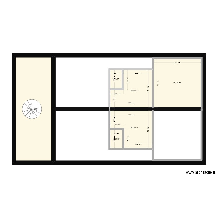 bernard palissy. Plan de 6 pièces et 48 m2