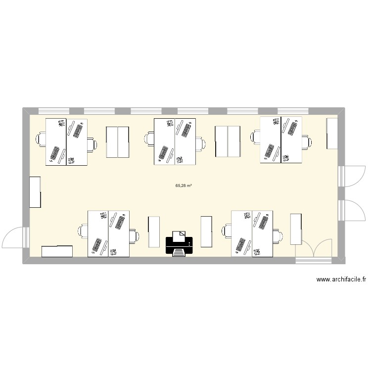 PLAN MH. Plan de 1 pièce et 65 m2