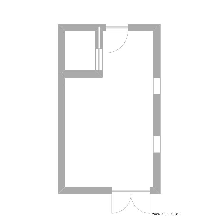 ANNEXES CERNEX. Plan de 2 pièces et 18 m2