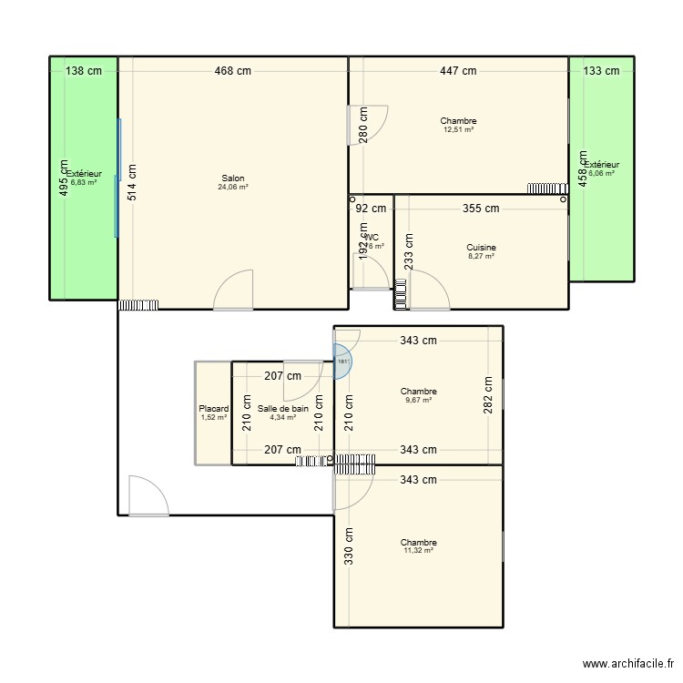 Jb's Home. Plan de 10 pièces et 86 m2