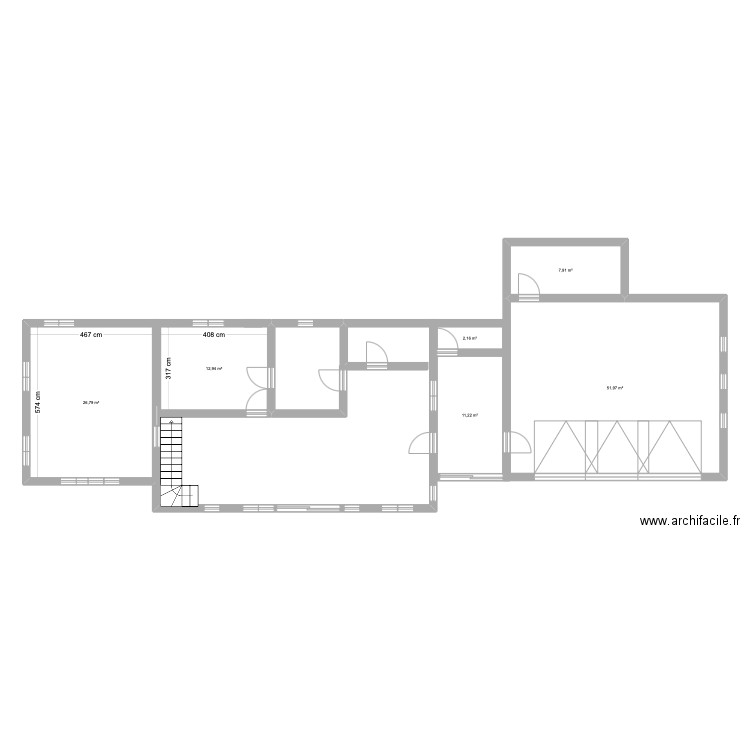 27 . Plan de 6 pièces et 113 m2