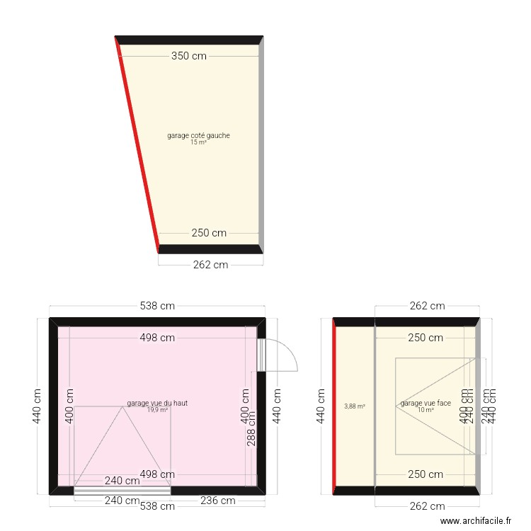 plan garage . Plan de 4 pièces et 49 m2