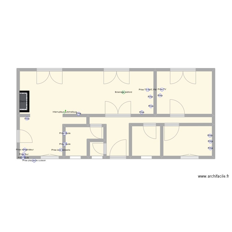 maison arnaud  beaujean. Plan de 6 pièces et 45 m2