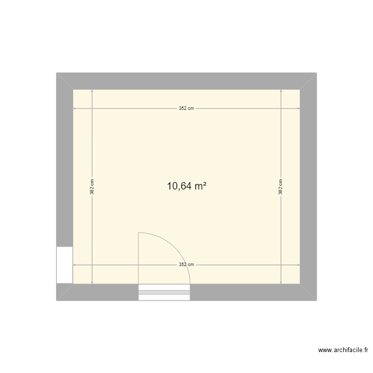 atelier1. Plan de 1 pièce et 11 m2