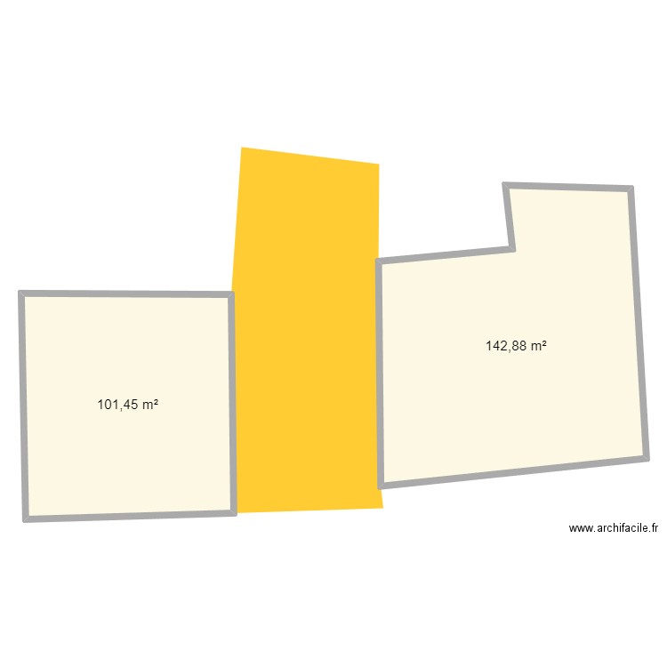 cadastre heudicourt. Plan de 2 pièces et 244 m2